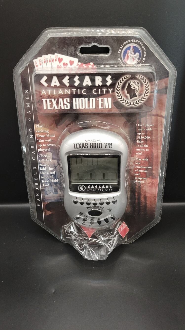 Poker Handheld Electronic New Excalibur Texas Hold 'Em Game Caesars AC